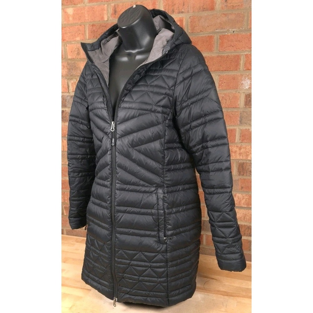 The North Face Karokora 550 Hooded Down Parka Jacket Womens M Black Full Zip - Picture 3 of 11